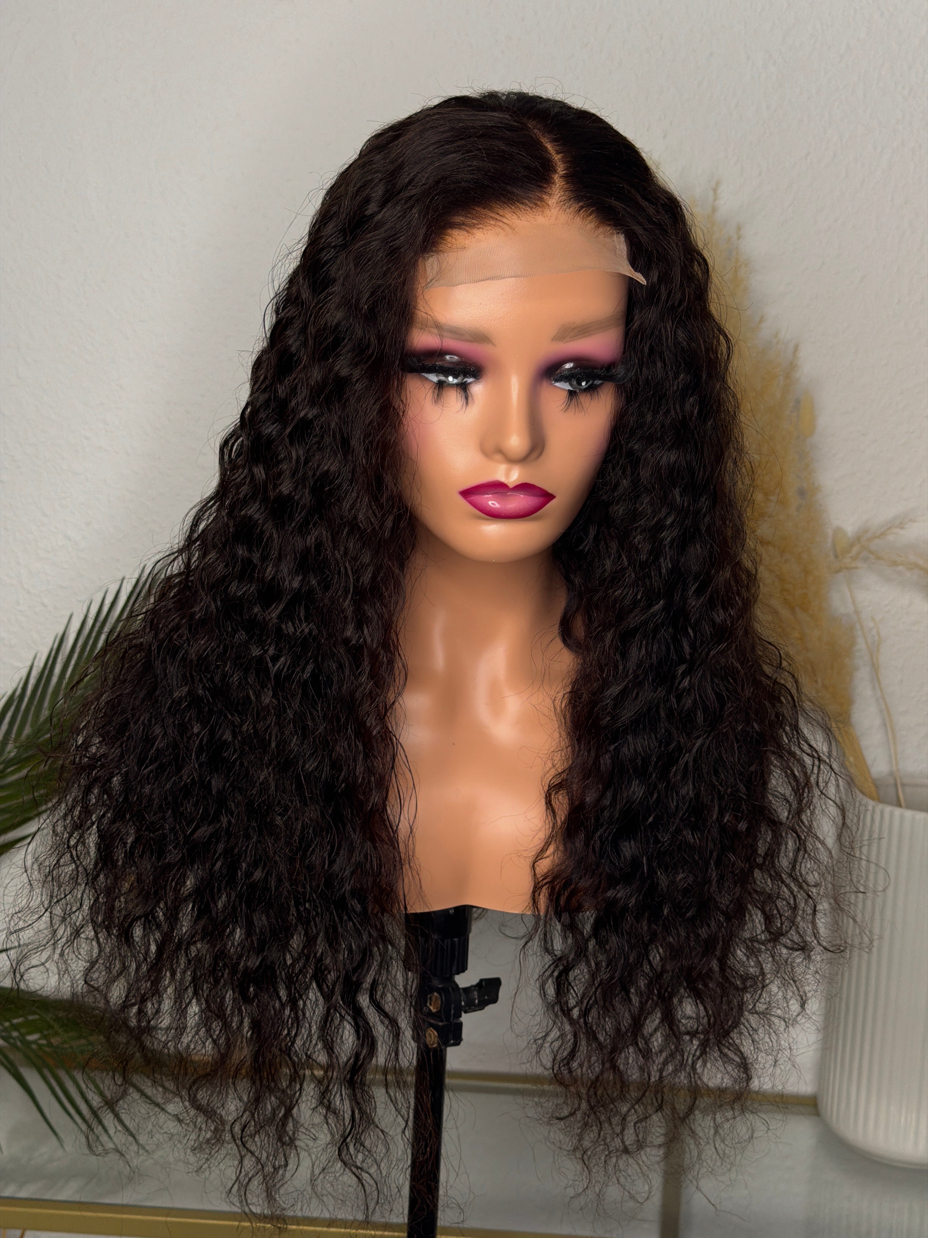 Curly wig 22inch avec closure4x4