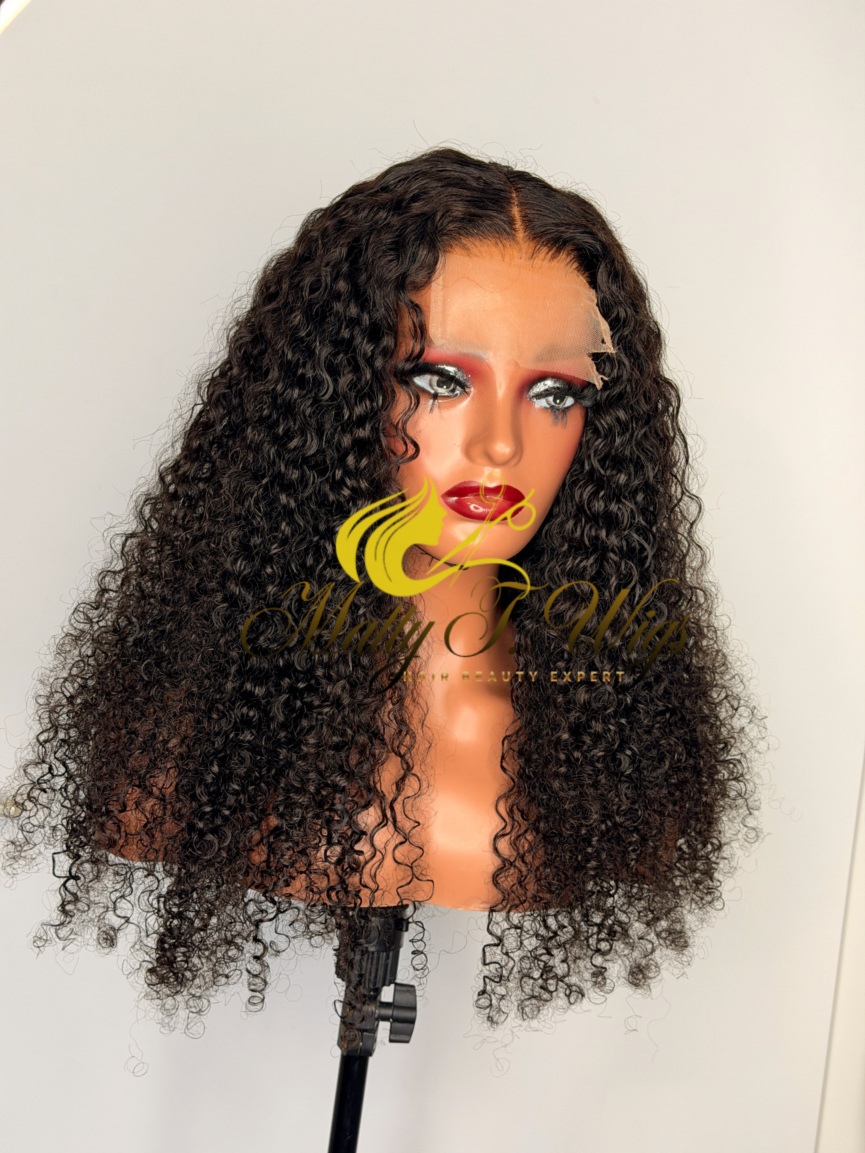 Burmese curl wig 4x4 closure