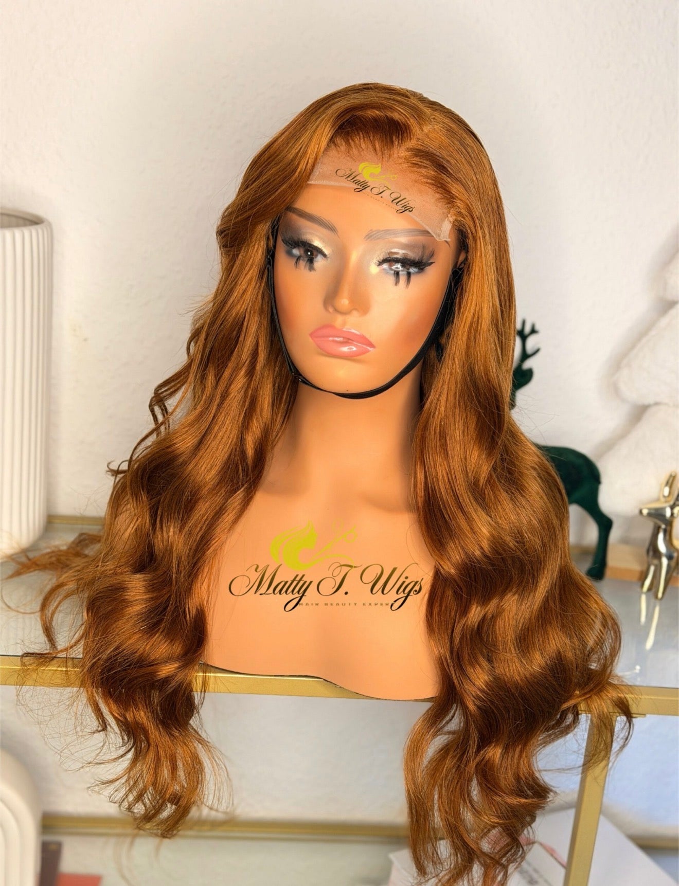 Anna-Closure 4x4 Wig cuivrée