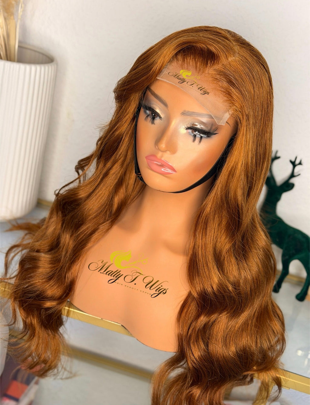 Anna-Closure 4x4 Wig cuivrée