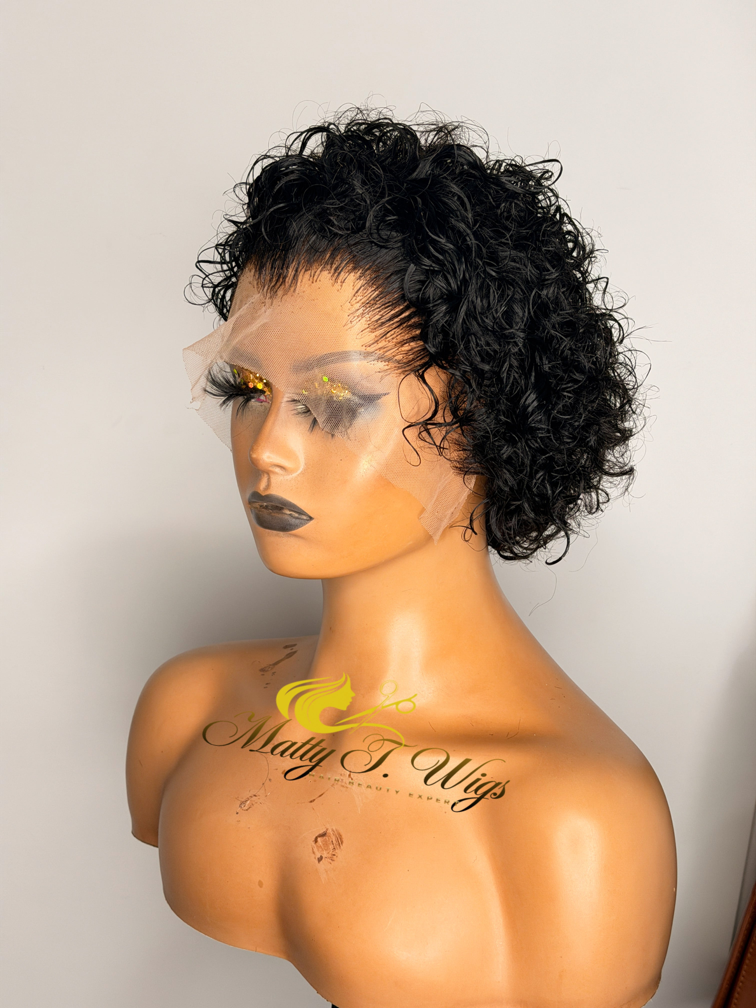 Pixie cut curly
