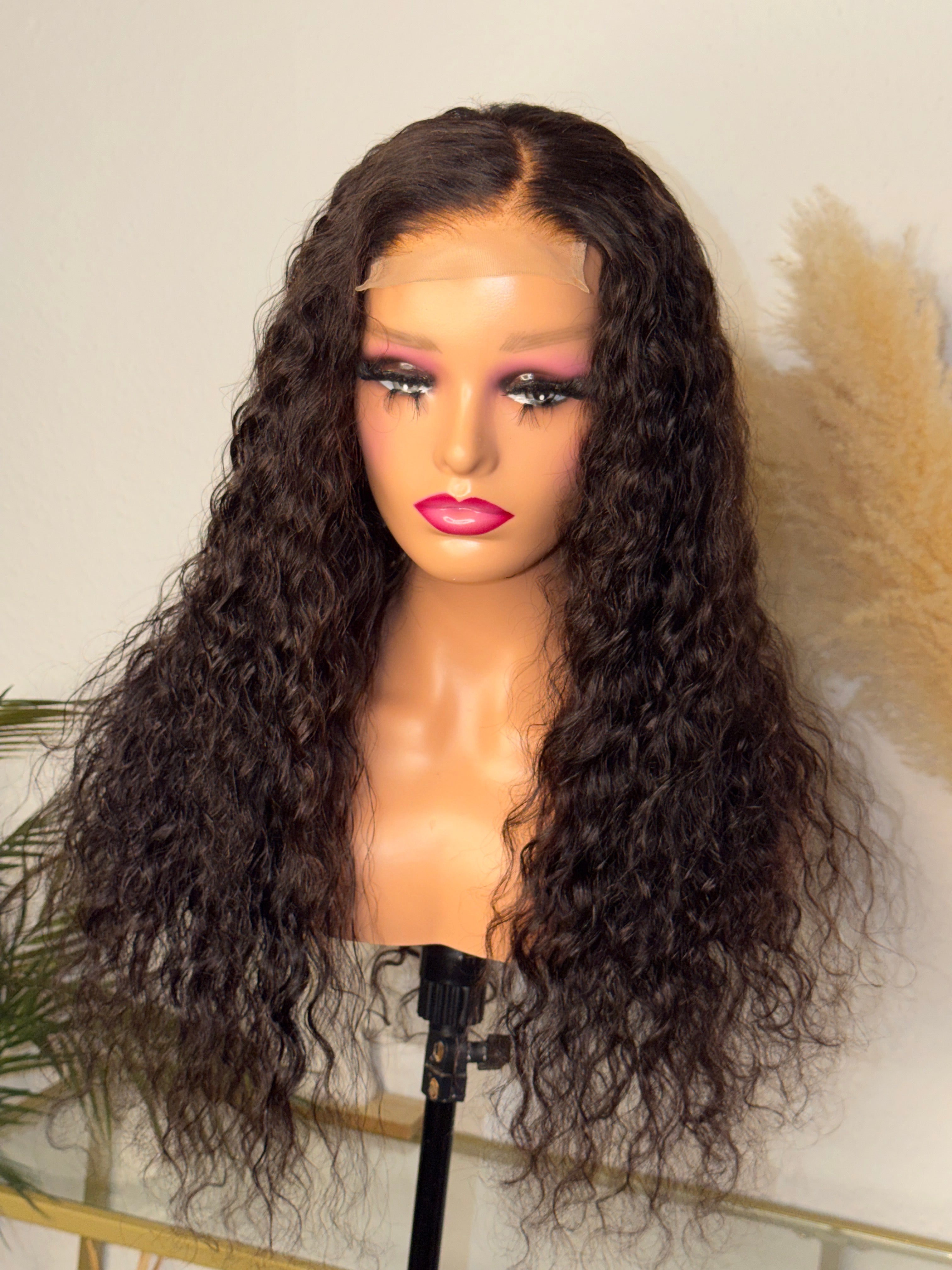 Curly wig 22inch avec closure4x4