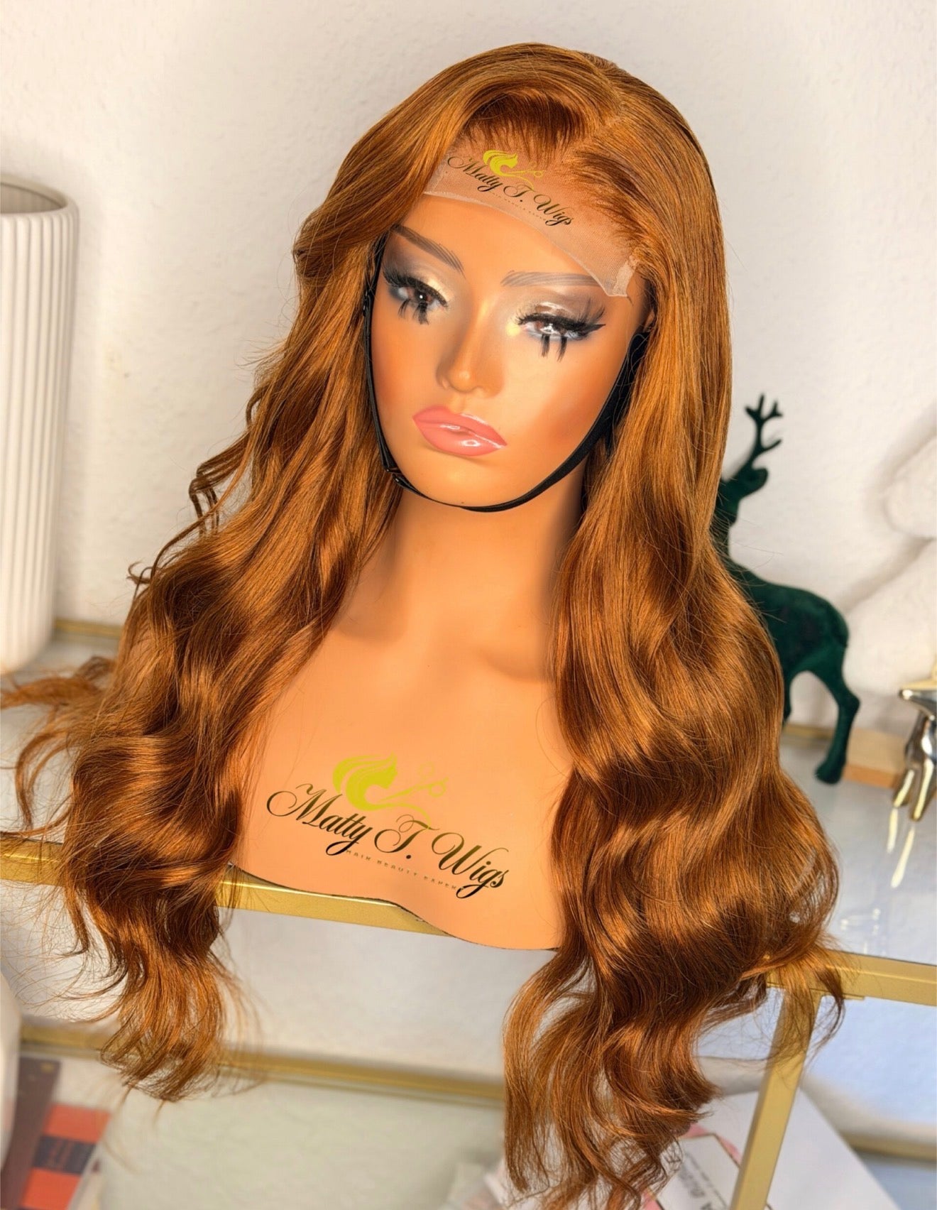 Anna-Closure 4x4 Wig cuivrée
