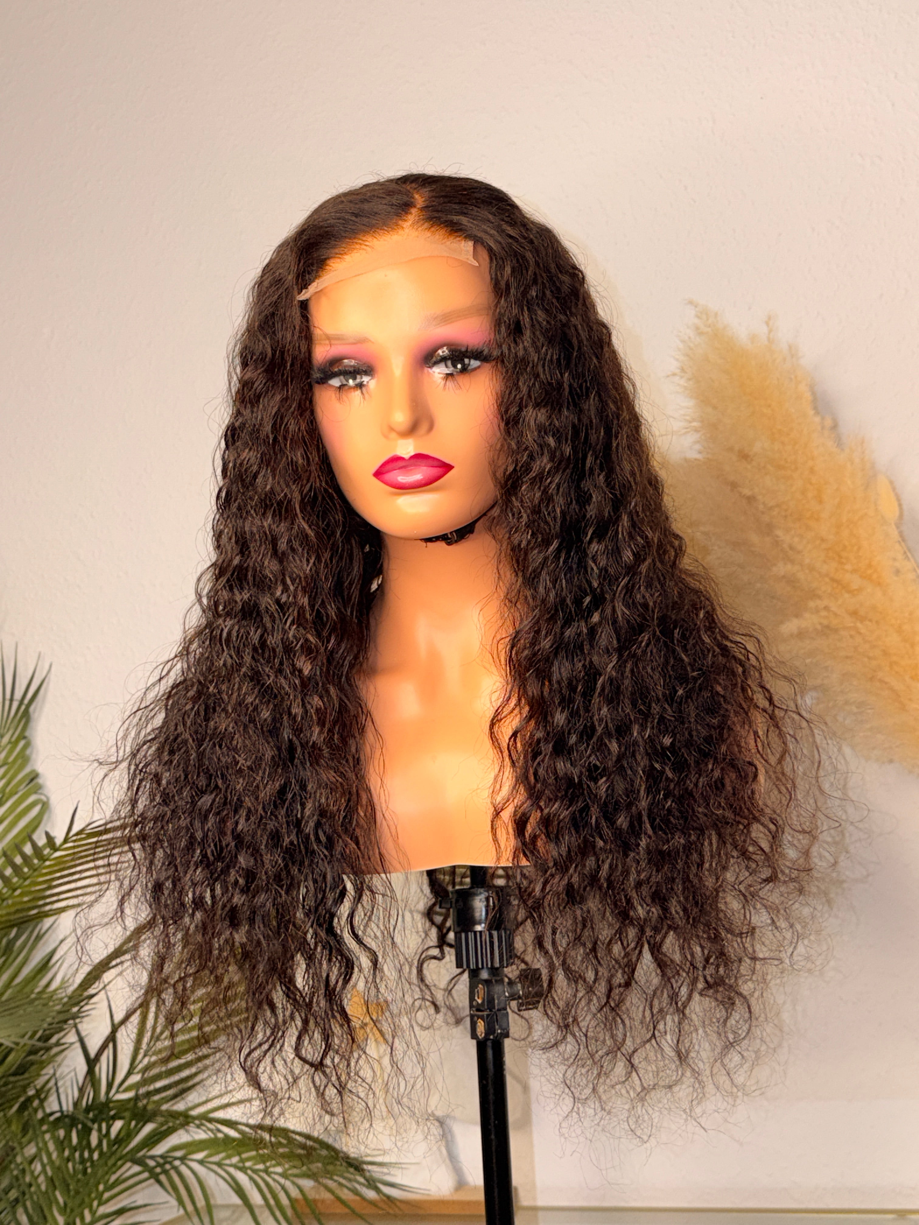 Curly wig 22inch avec closure4x4