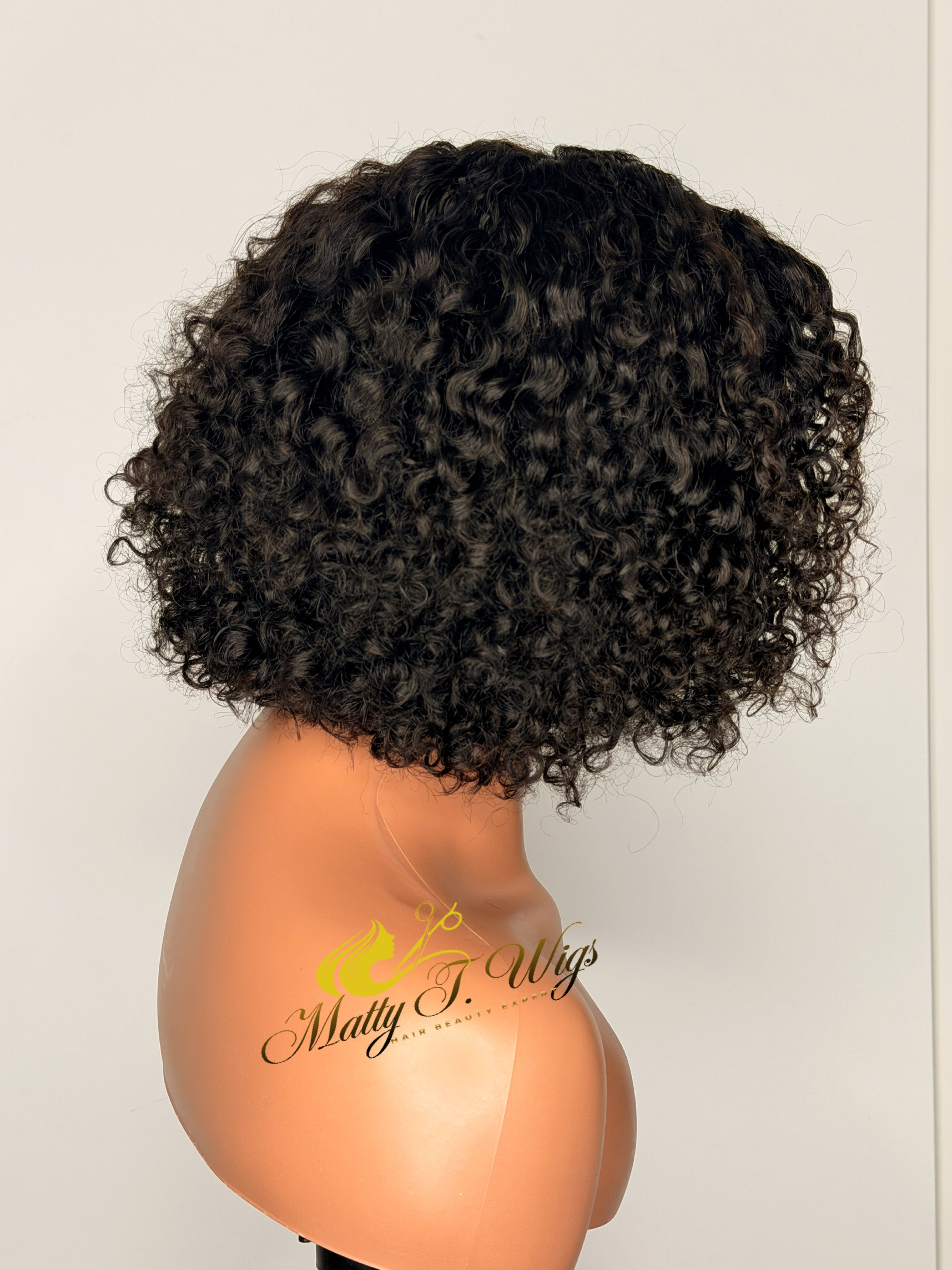 Mira-glueless curly wig bob