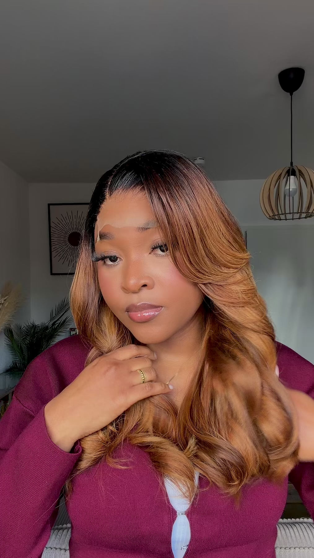 Samira-layers Wig miel/brun