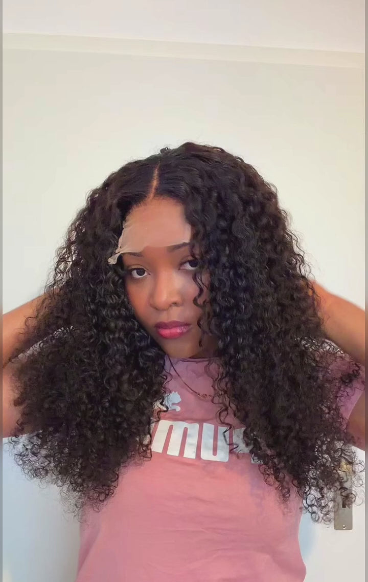 Burmese curl wig 4x4 closure