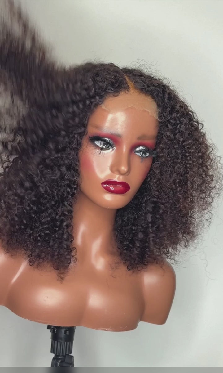 Diva-Kinky curly Wig HD closure