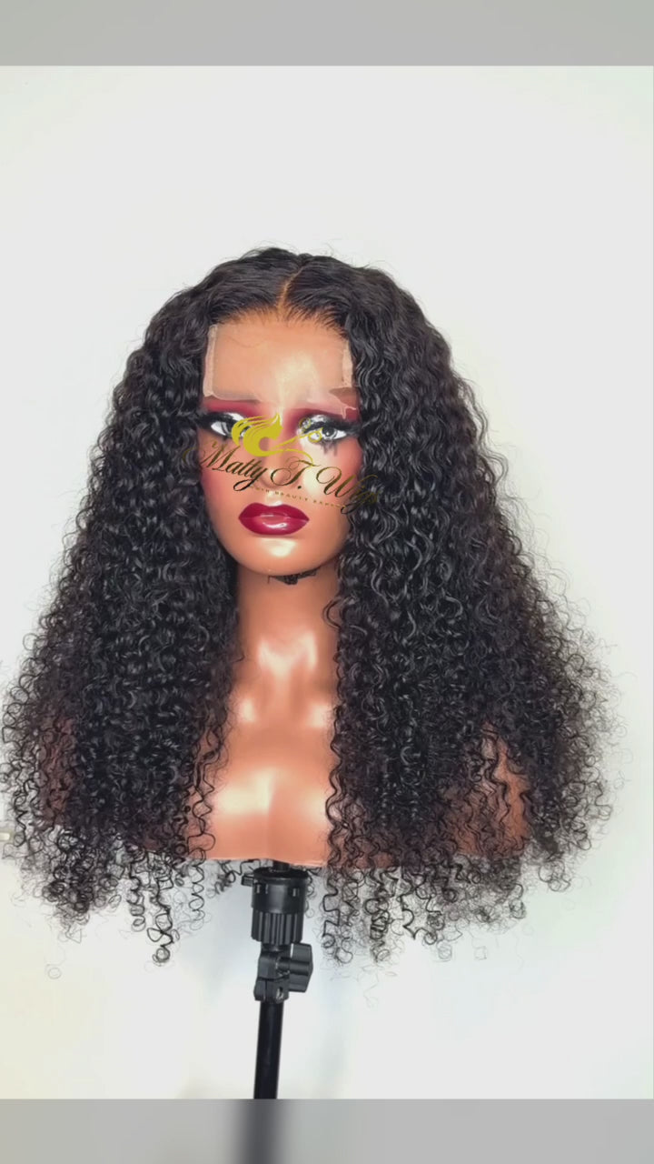 Burmese curl wig 4x4 closure