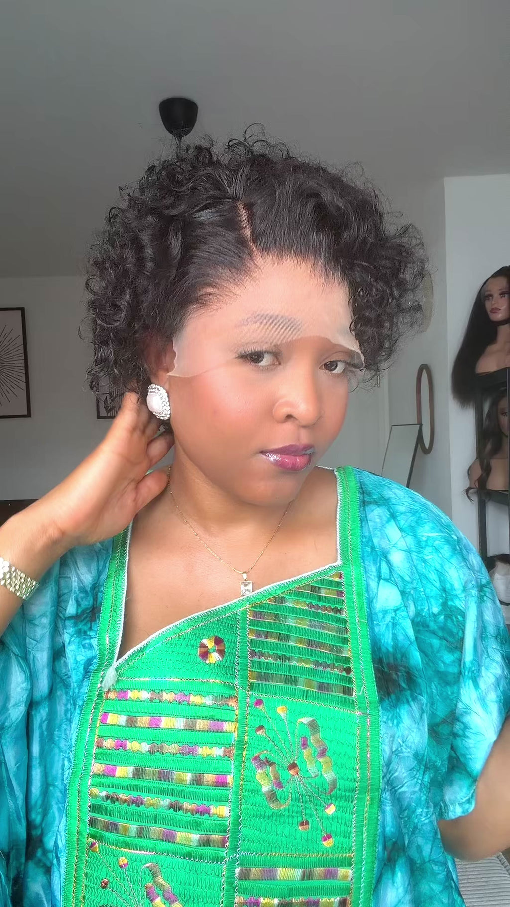 Pixie cut curly