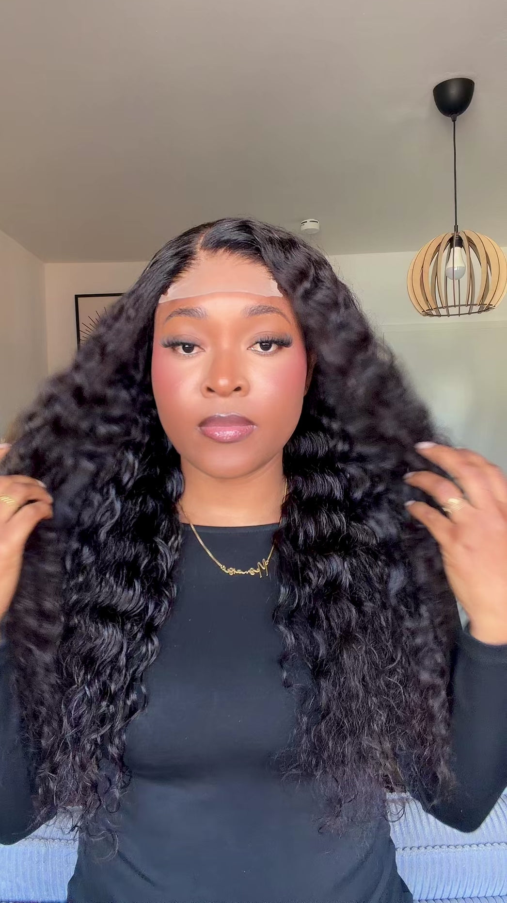 Curly wig 22inch avec closure4x4